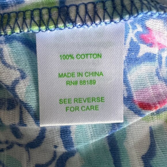 NWT Lilly Pulitzer Wynne Top Worth Blue May Flowers Medium Style 13880 - Picture 5 of 7